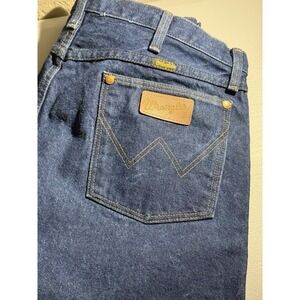 VTG 80s Wrangler 13MWZ Jeans Mens 38x34 (36x34) USA Made Dark Wash Cowboy Cut